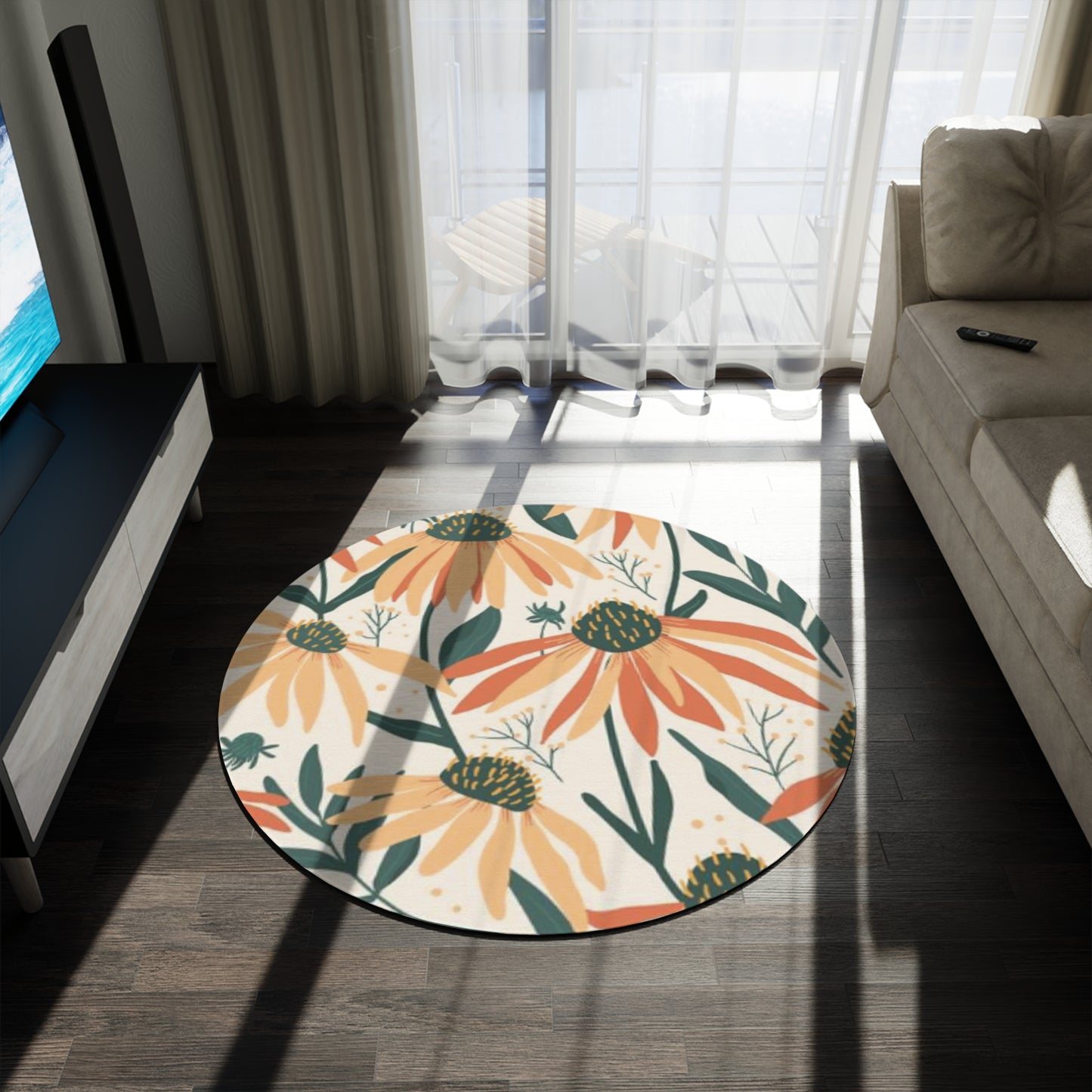 Daisy Garden Round Rug