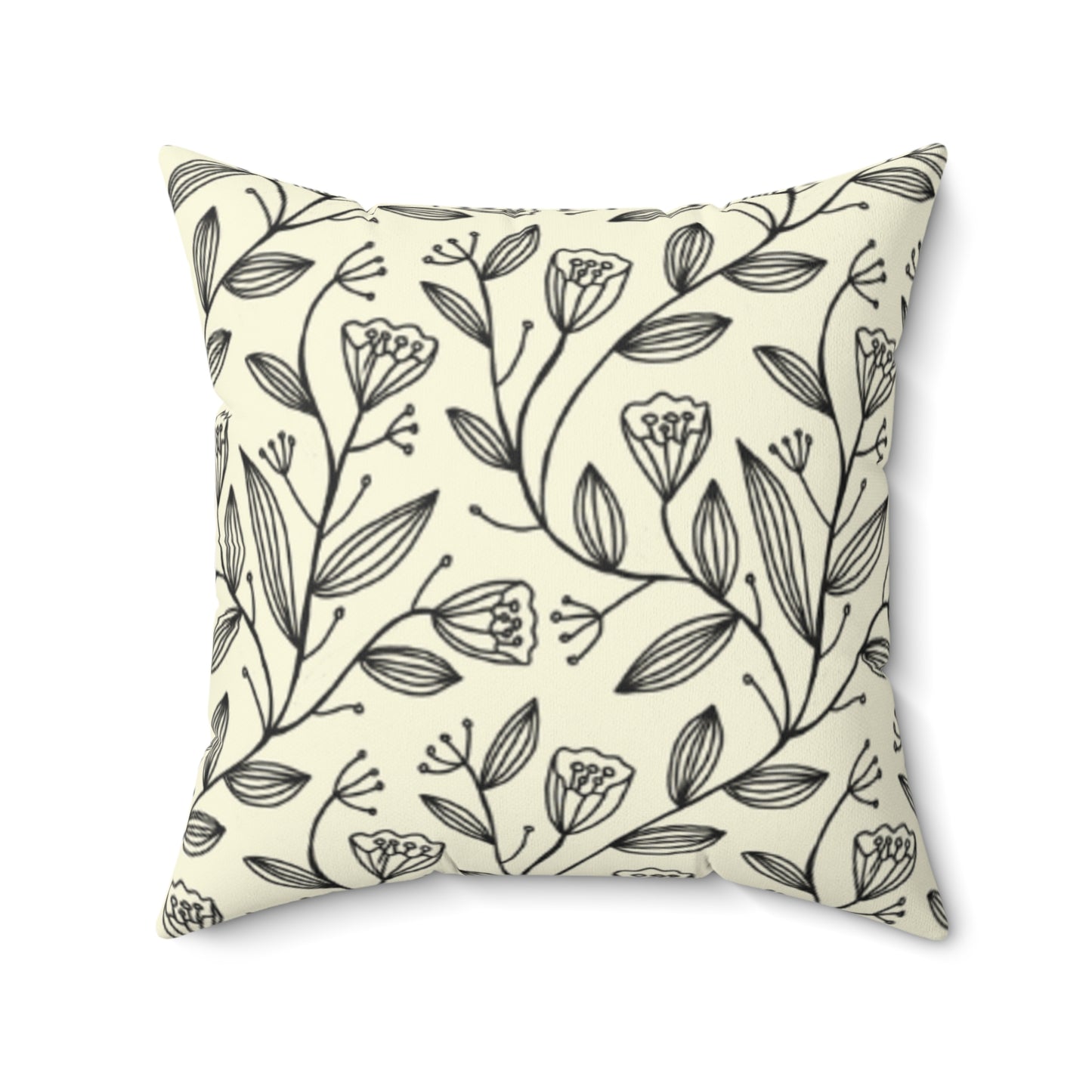 Tulip Garden Suede Pillow