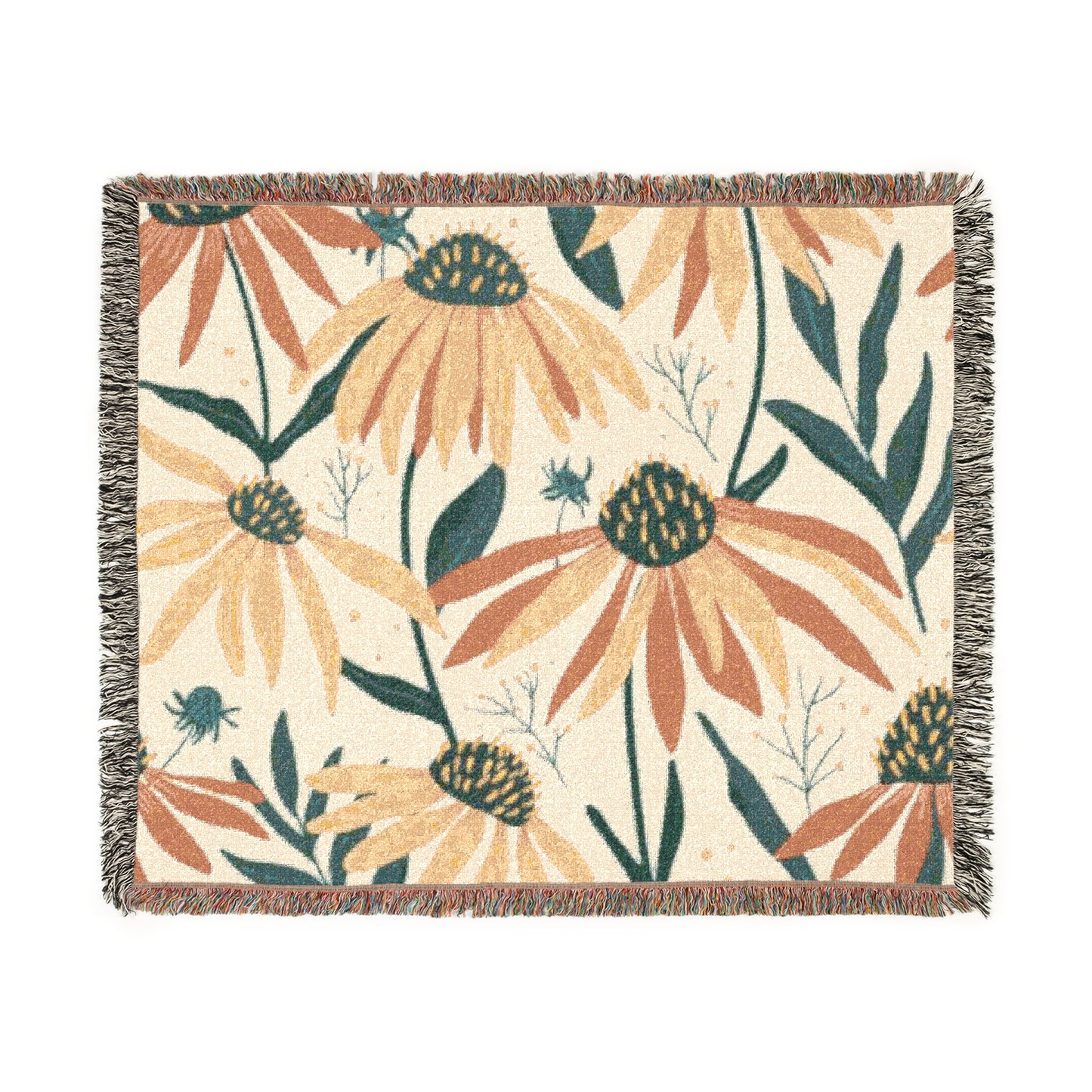 Daisy Garden Woven Blanket