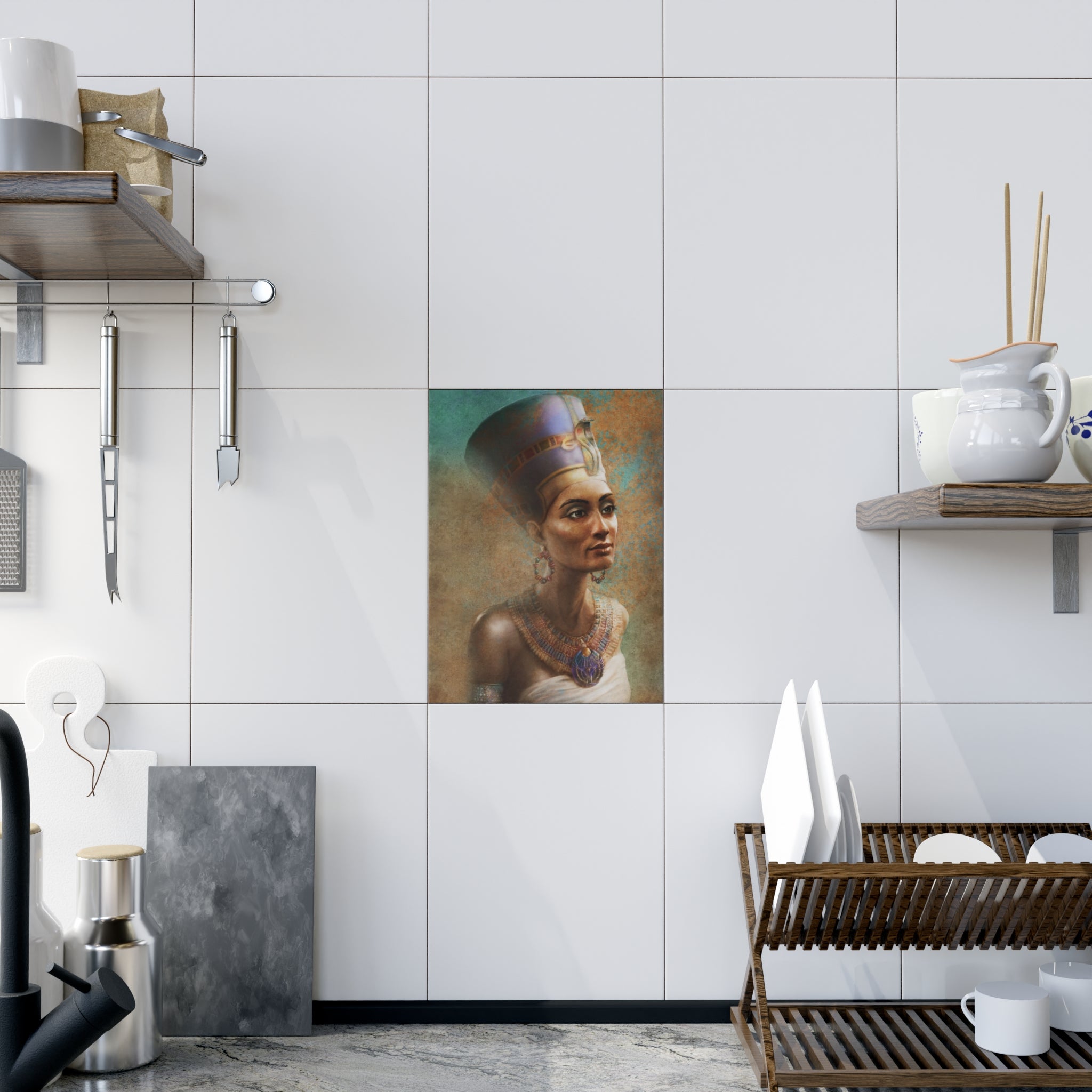 Nefertiti Ceramic Wall Art
