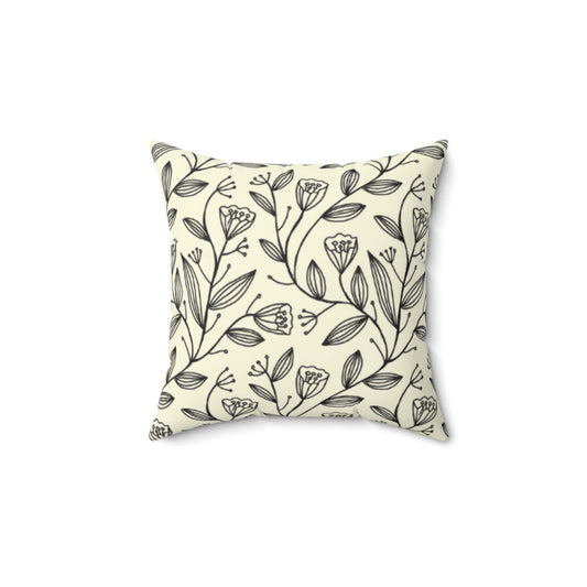 Tulip Garden Suede Pillow