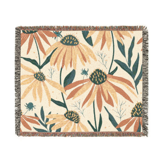 Daisy Garden Woven Blanket