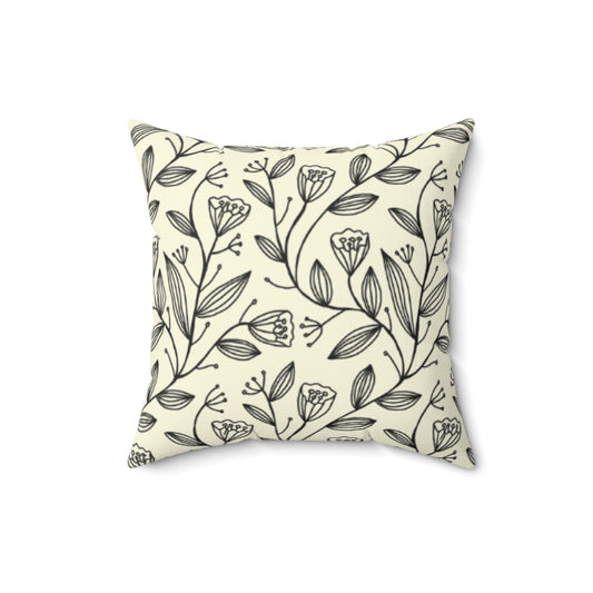 Tulip Garden Suede Pillow